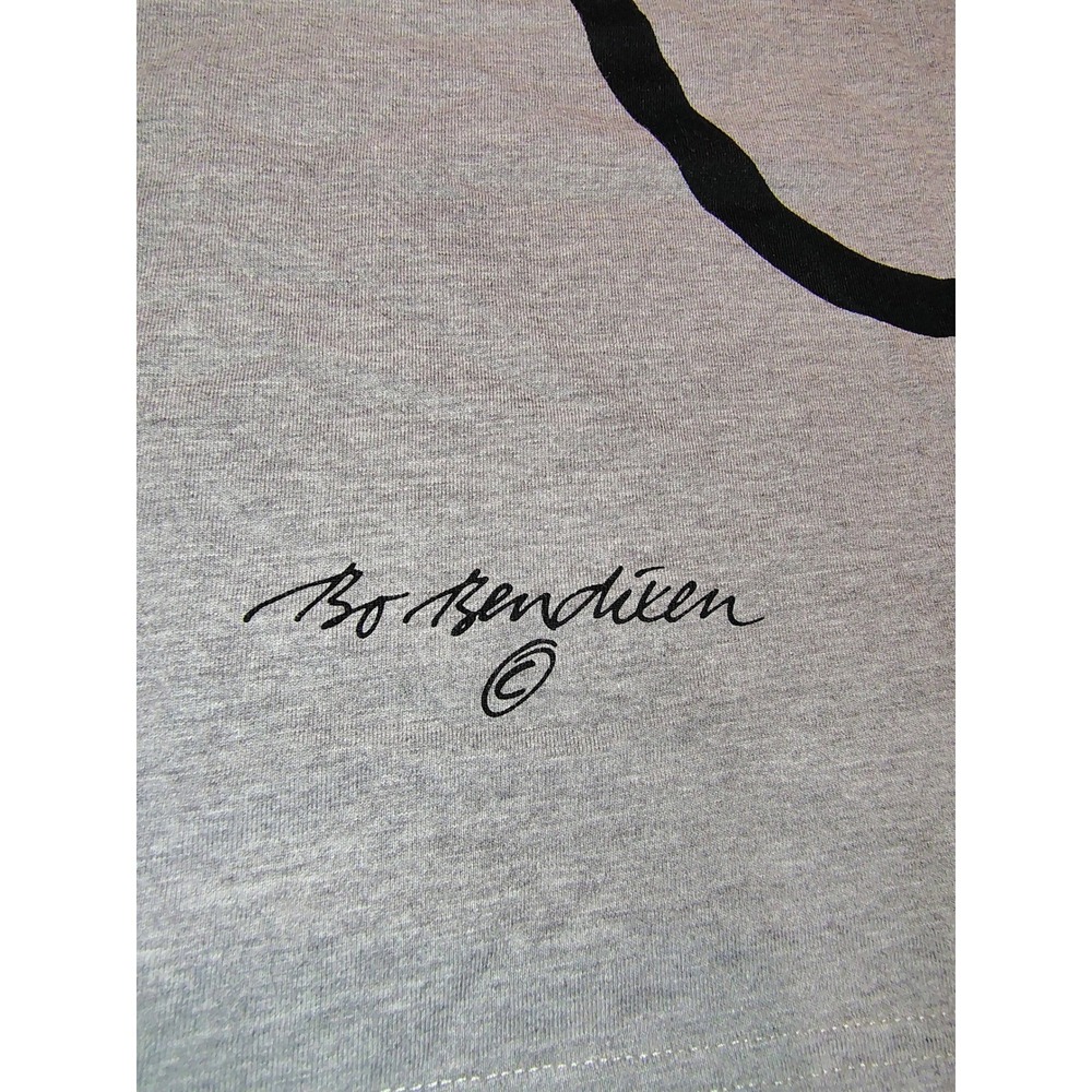 Bo Bendixen Men Large Gray Camel Graphic T-Shirt Danish Artist Cotton Tee - Picture 4 of 10